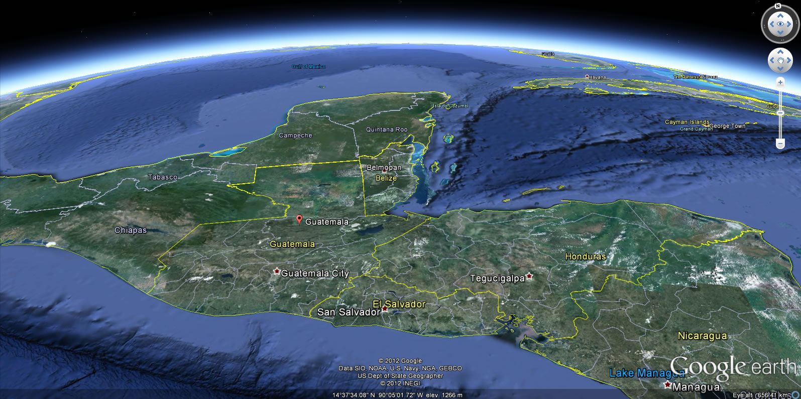 Guatemala terre carte